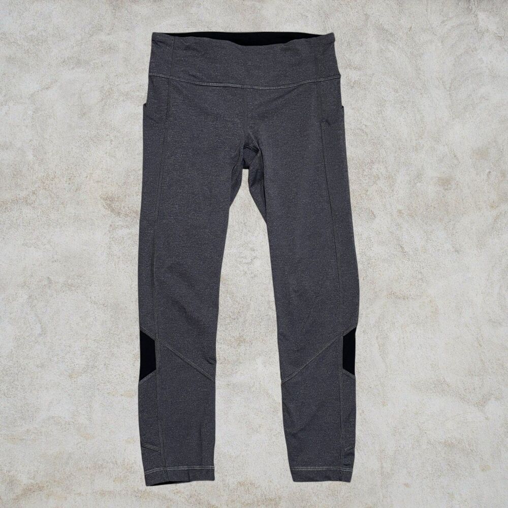 Lululemon Black Women's Mesh Leggings Pace Rival 22" Size 4